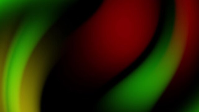 A bold and elegant abstract background with deep flowing curves in red, green, yellow, and black, symbolizing the essence of Juneteenth.