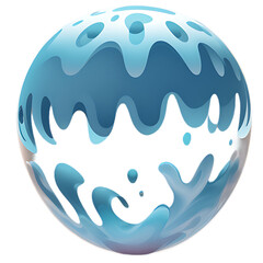 Water drop sphere in fluid shapes with gradients
