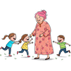 Grandmother's Joyful Welcome