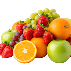A nice mix of fresh, colorful fruits
