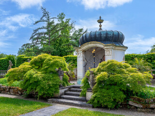 Schloßpark und Schloß Höhenried, Bernried, am Starnberger See, Bayern, Oberbayern, Deutschland, Europa