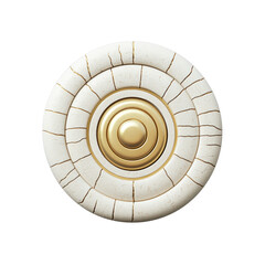 Obraz premium Abstract Circular Ornament Gold and White Marble Design Element