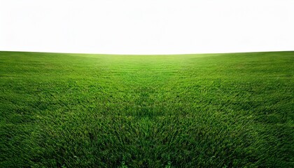 Fototapeta premium green grass field isolated on white background