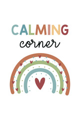 Calming Corner Poster, Counseling Office Decor, Classroom Poster, Mental Health Poster, Therapy Office, Classroom Decor