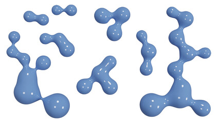 A 3D Abstract Background of Blue Things.