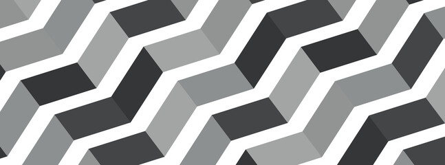Abstract Geometric Background Stylish Gray and White Zigzag Pattern Design