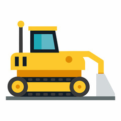 Naklejka premium yellow bulldozer isolated on white