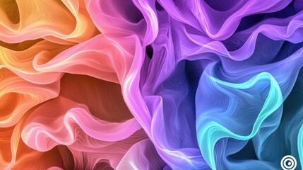 Obraz premium Abstract Flowing Fabric in Vibrant Hues