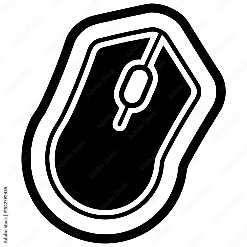 Poster sleek computer mouse icon design perfect for digital branding projects needing a modern aesthetic in