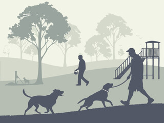 Dog park fun | day at the park with my furry friends | Man's best friend at the park | Dog Park Adventures | Dog Days | Silhouette Park