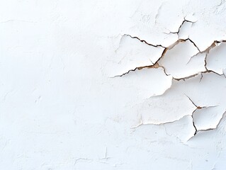 Obraz premium White Cracked Paint on Metal Surface Texture