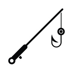 Ice Fishing Rod Icon Outline Vector Illustration