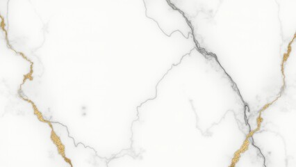 Elegant marble texture in white and gold veins, luxury style perfect for branding or interiors.