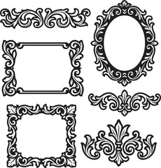 set of decorative frames