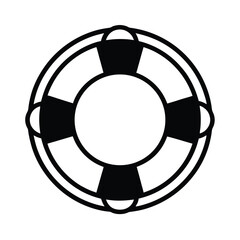 Life Preserver Icon Outline Vector Illustration