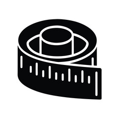 Measuring Tape Icon Outline Vector Illustration