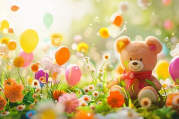 Playful Children's Day Background