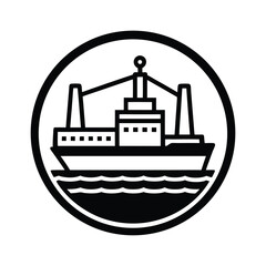 Obraz premium Port Icon Outline Vector Illustration