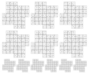 Kazaguruma Sudoku game set with answers
