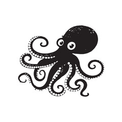octopus silhouette vector illustration