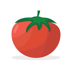 Tomato icon on white background. Farm product. Agriculture. Harvest. Vegetables. Banner.
