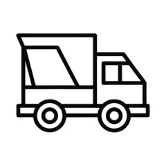 Salt Truck Icon Outline Vector Illustration