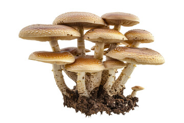 champignon mushrooms isolated on white background, with clipping path. PNG