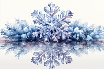 Watercolor snowflakes by TheArtOf.