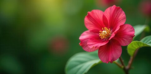 Fototapeta premium Mature rose of Sharon seed pod, against blurred background , winter, dried flower, fall