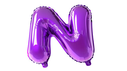 Purple Balloon with letter N for Party Decoration Background