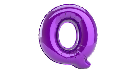 Purple Balloon with letter Q for Party Decoration Background