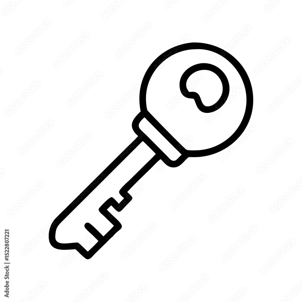 Poster black and white key design element perfect for logos branding projects and stylish graphic design ap