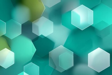 Abstract Teal Green Hexagon Geometric Background Design Modern Style Digital Art Illustration for Technology Website Banner Presentation Graphic Resource Wallpaper Template Color Image Photo Clean    