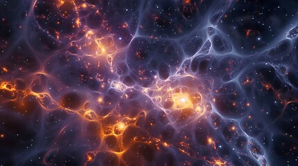 Obraz premium A detailed image of dark matter's influence on the structure of a distant galaxy.