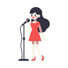 
illustration design of a singer