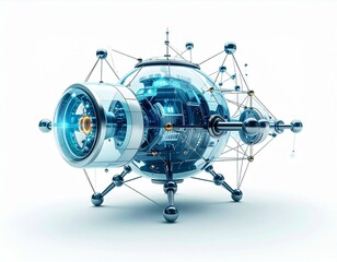 Futuristic Transparent Engine Design Advanced Technology 3D Render