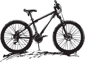 Fototapeta premium bicycle, bike, isolated, sport, wheel, cycle, cycling, transport, white, pedal, vector, black, illustration, vehicle, vintage, mountain, old, ride, race, silhouette, seat, frame, transportation, bikin