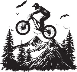 bicycle, bike, isolated, sport, wheel, cycle, cycling, transport, white, pedal, vector, black, illustration, vehicle, vintage, mountain, old, ride, race, silhouette, seat, frame, transportation, bikin