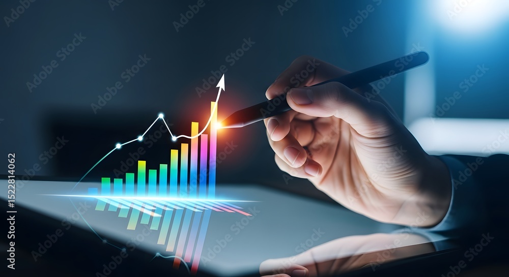 Poster digital growth strategy achieving business success through data-driven insights