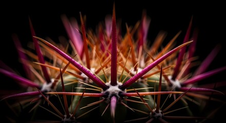 Obraz premium Resilience and Beauty: A Cactus Macro in Striking Detail