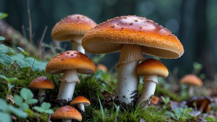 Fototapeta premium Amanita muscaria, commonly known as the fly agaric