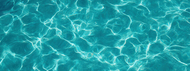 Obraz premium Rippling turquoise water creates a serene backdrop for summer relaxation and spa experiences from an aerial view during sunny days