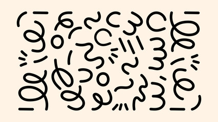 Messy and fun vector set of childlike drawings. Scribbled shapes, pastel smears, and spontaneous marks for creative classroom and art activities.