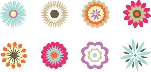 Flower vector icon uses to event file and Illustrator Artwork.