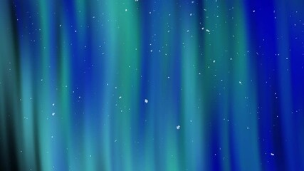 A dreamy digital background inspired by the northern lights, featuring soft vertical gradients of blue, teal, and green, accented by gently falling snowflakes. This abstract arctic sky design creates - Powered by Adobe