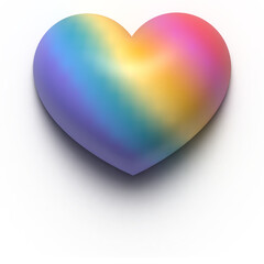 3d rainbow heart