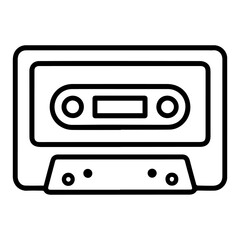 cassette icon on white background vector
Vector line icon musical instruments
