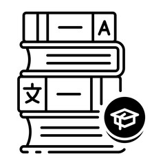 This Language Learning icon is suitable for Study Abroad, International student, Education, etc