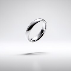 Silver ring band jewelry wedding engagement minimalist style fashion accessory product photography shot studio