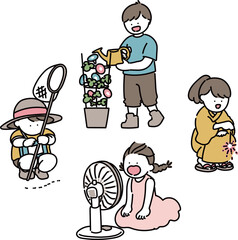 夏を満喫する子供達セット